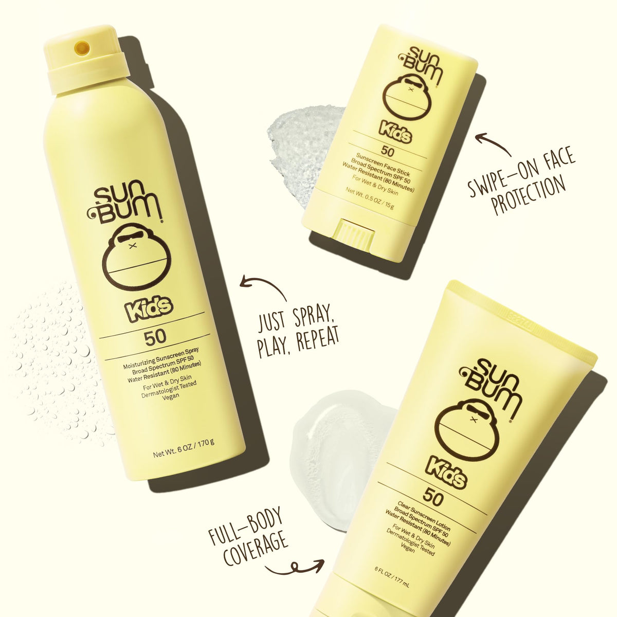 Sun Bum Kids SPF 50 Clear Face Stick Sunscreen - Wet or Dry Skin Application Broad Spectrum Sunscreen with Vitamin E - FENGGESTORE20