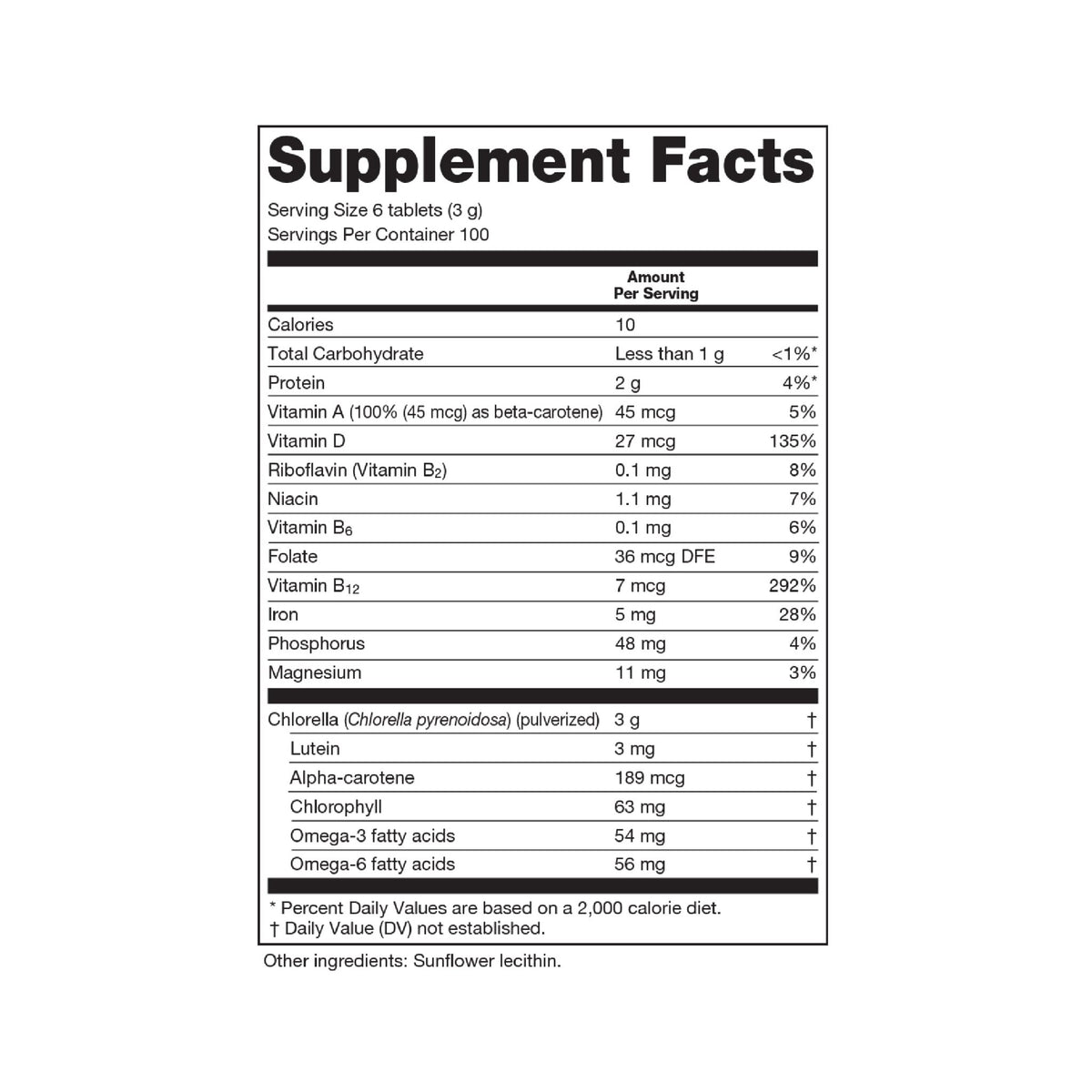 Sun Chlorella 500mg Whole Body Wellness Green Algae Superfood Supplement - Immune Defense, Gut Health, Natural Purification, Energy Boost - FENGGESTORE20
