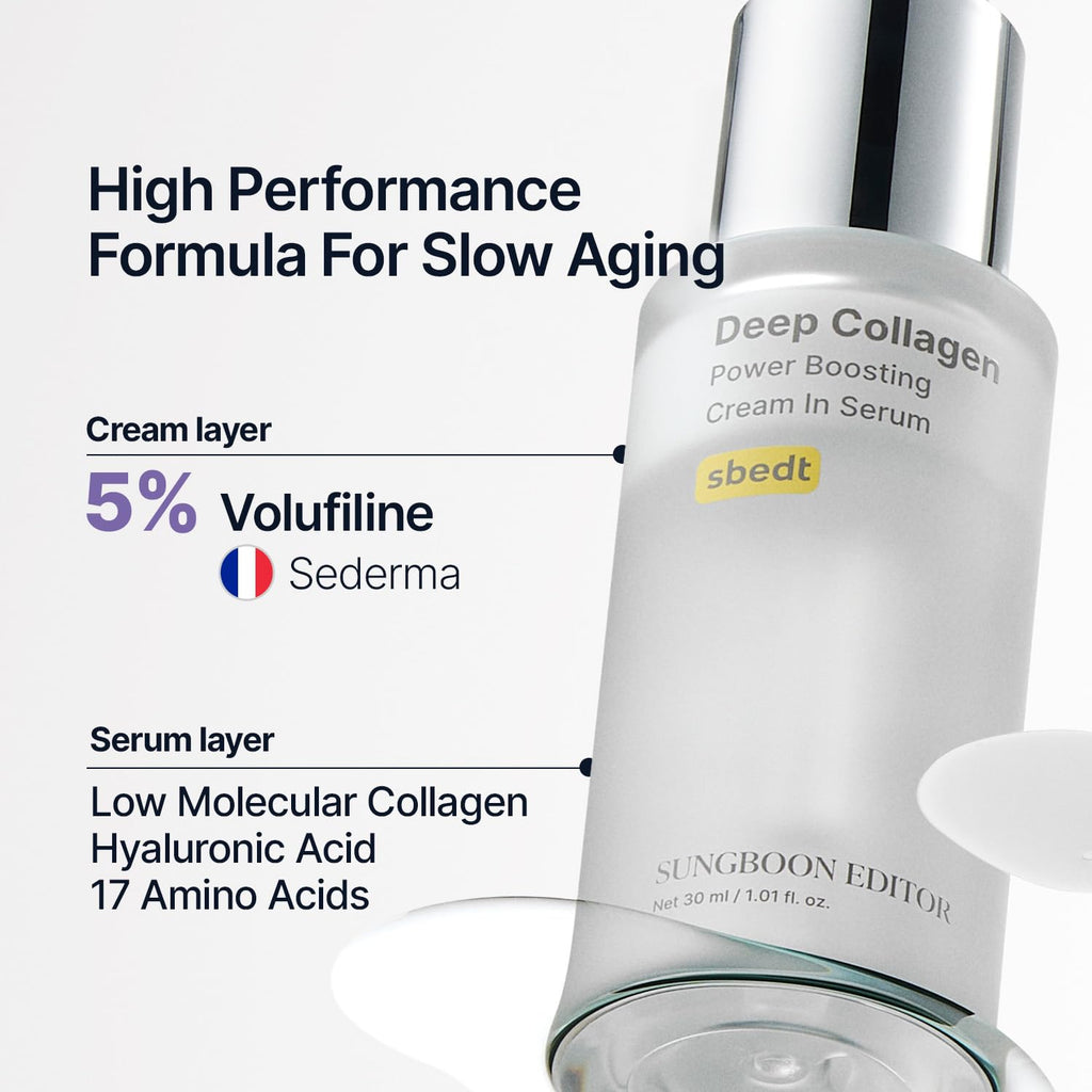 SUNGBOON EDITOR Deep Collagen Serum | 5% Volufiline + 58% Low Molecular Collagen - FENGGESTORE20