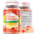 Super Methylated Vitamin B Complex Gummies - All B Vitamins + Omega-3, Magnesium, CoQ10, Ashwagandha,Vitamin C, TMG- For Women Men- Methyl B12 2000 mcg, Methylfolate - FENGGESTORE20