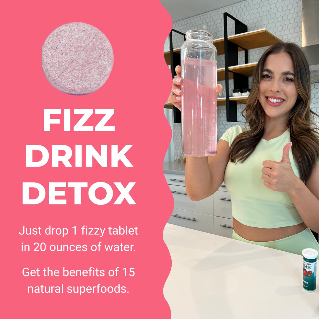 Superfood Tabs Detox Cleanse Drink - Fizzy Nutrition Supplement for Women and Men - Support Healthy Weight - Improve Digestive Health - FENGGESTORE20