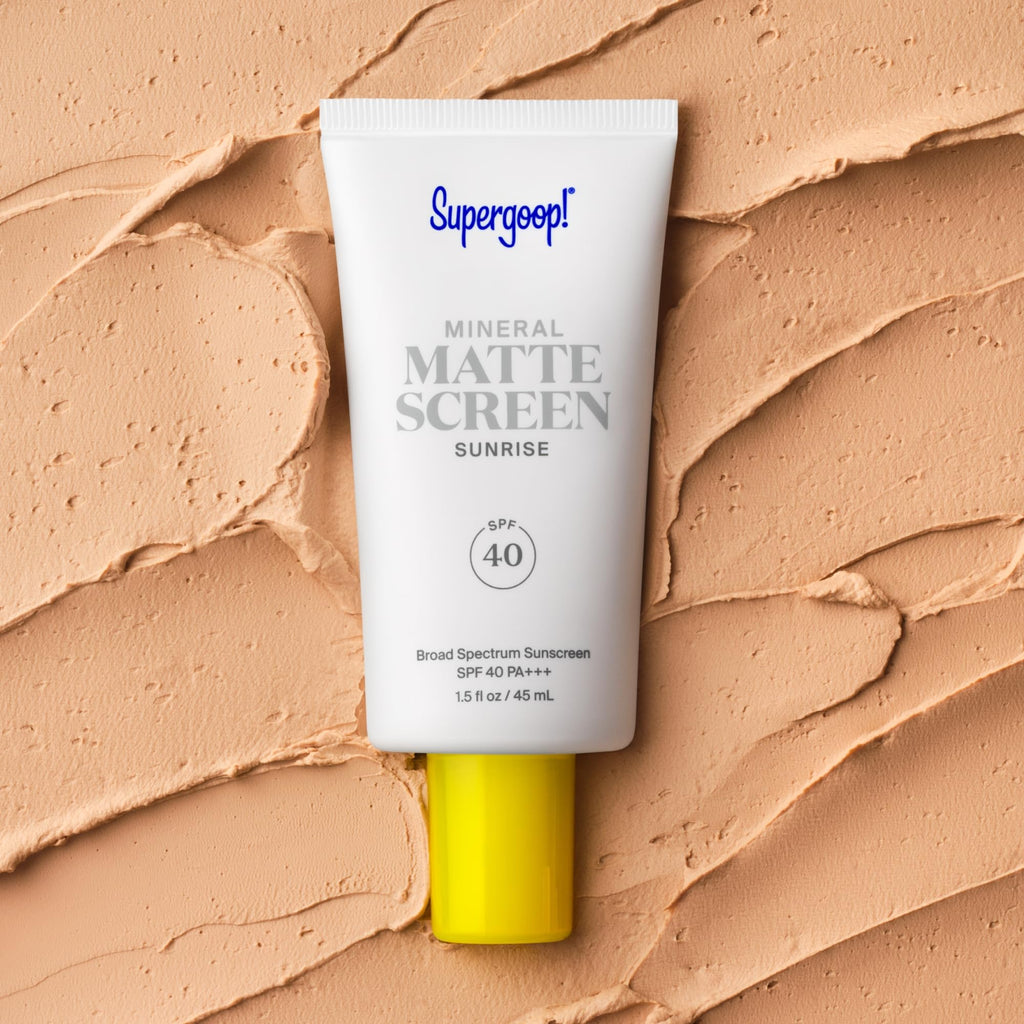 Supergoop! Mineral Mattescreen (SPF 40) - 45 mL - Mineral, Oil-Free Broad Spectrum Sunscreen - Smooths Skin’s Appearance - FENGGESTORE20