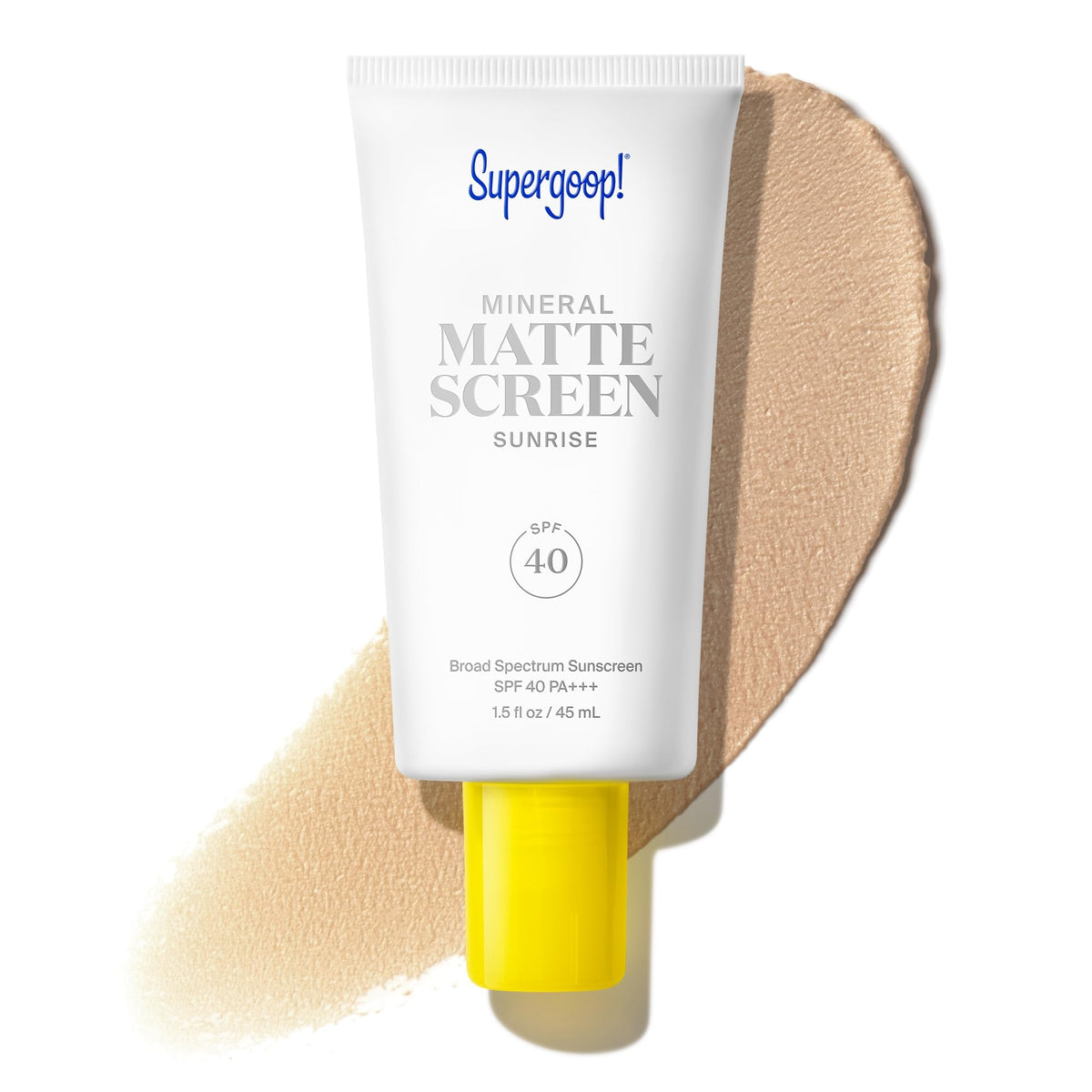 Supergoop! Mineral Mattescreen (SPF 40) - 45 mL - Mineral, Oil-Free Broad Spectrum Sunscreen - Smooths Skin’s Appearance - FENGGESTORE20
