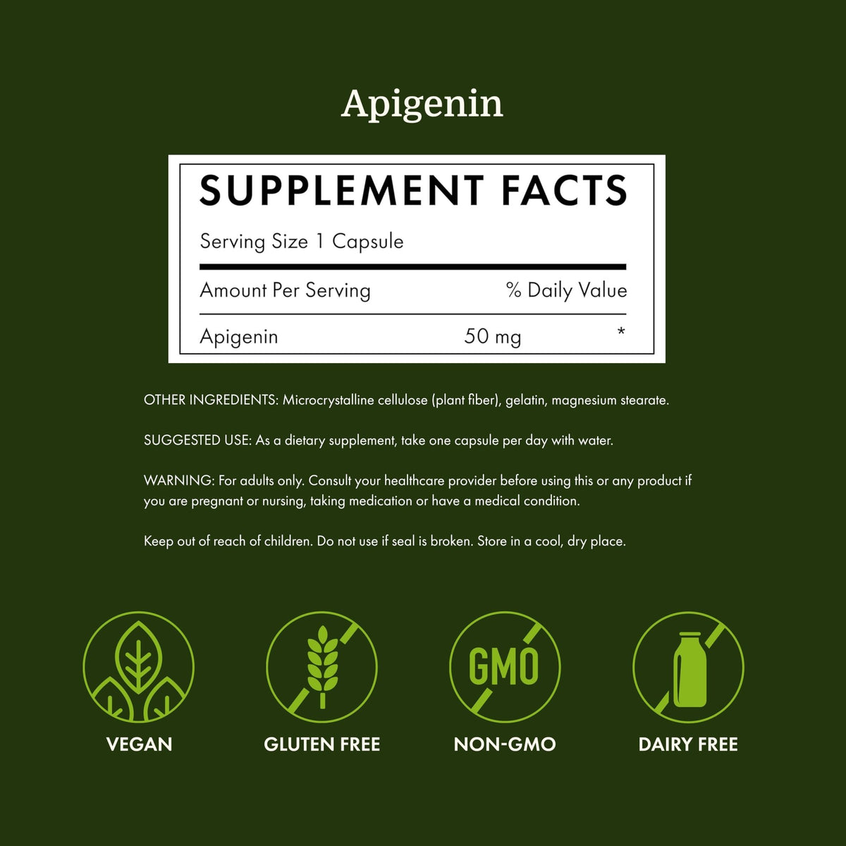Swanson Apigenin – Sleep and Relaxation Supplement – Natural Support – 90 Caps, 50 mg (Packaging may Vary) - FENGGESTORE20