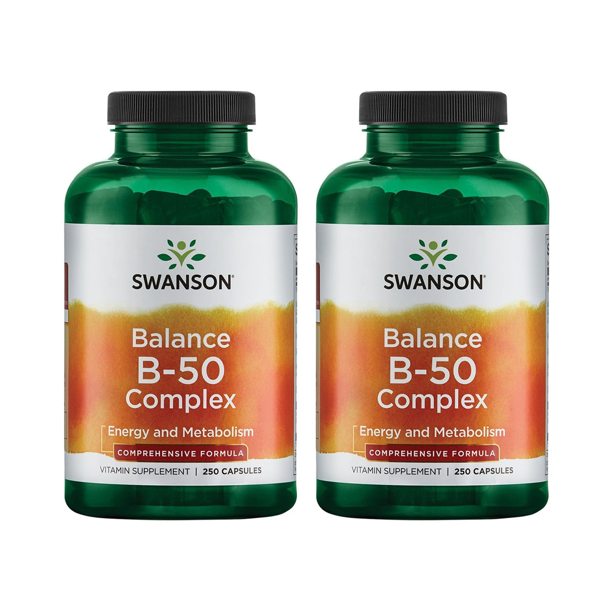 Swanson Balance B-50 High-Potency B Vitamin Complex for Busy Adults Seeking Immune, Heart, and Nervous System Support (250 Capsules) - FENGGESTORE20