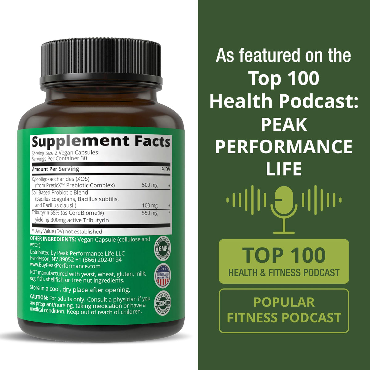 Synbiotic = Prebiotic + Probiotic + Postbiotic 3-in-1 Supplement with Clinically Tested Ingredients - Pre and Probiotics Plus Important Tributyrin CoreBiome for Gut - FENGGESTORE20