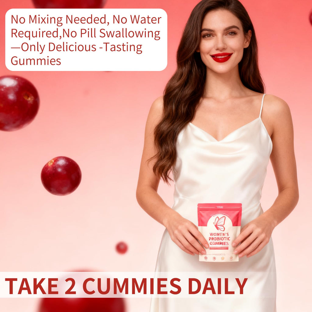 Taeci Vaginal Probiotic Gummies for Women – 5 Billion CFU with Prebiotic & Cranberry Extract – Supports pH Balance, Healthy Odor & Gut Health - FENGGESTORE20