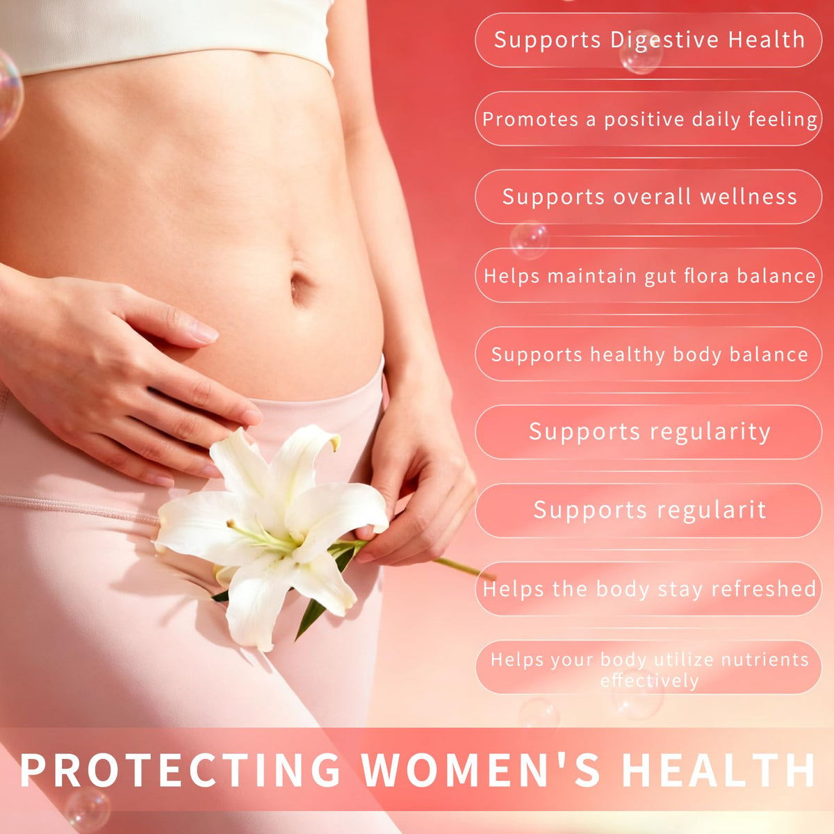 Taeci Vaginal Probiotic Gummies for Women – 5 Billion CFU with Prebiotic & Cranberry Extract – Supports pH Balance, Healthy Odor & Gut Health - FENGGESTORE20