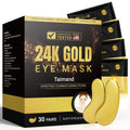 Taimand Under Eye Patches (30 Pairs), 24K Gold Under Eye Mask for Puffy Eyes, Dark Circles,Bags and Wrinkles with Collagen - FENGGESTORE20