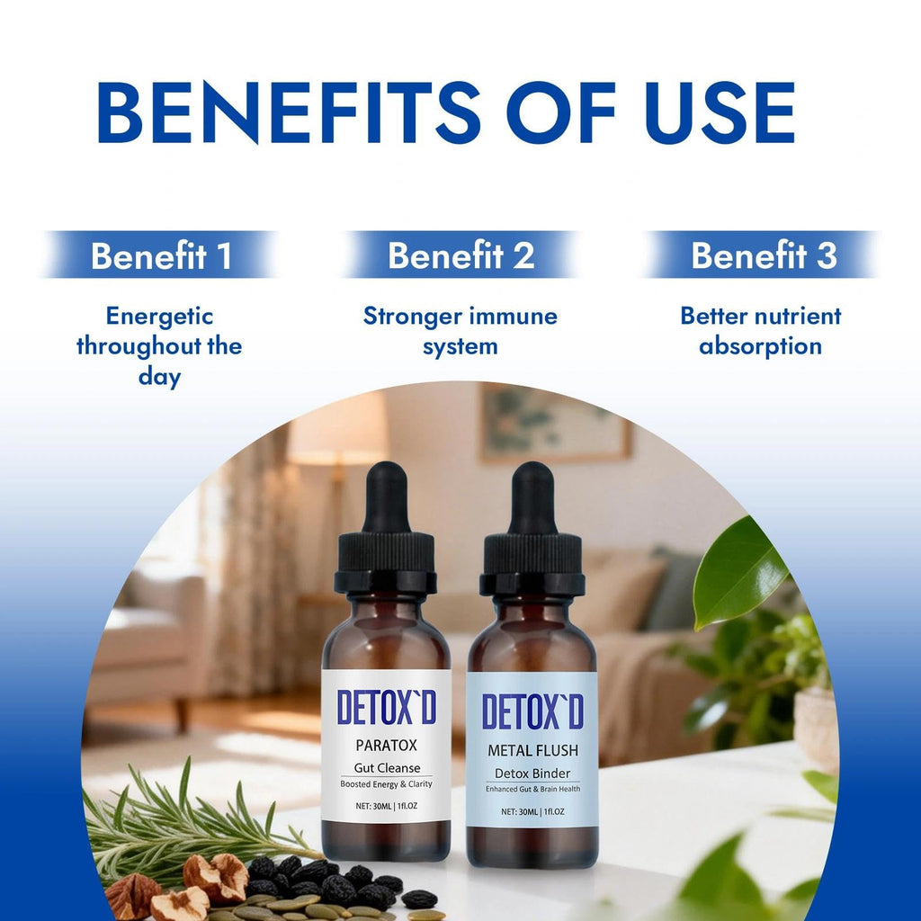 TakTuqa Detox’d Paratox Gut Cleanse & Detox - Herbal Liquid Drops with Black Walnut, Wormwood, Clove & Oregano for Digestive Balance, Energy Boost & Immune Support(1pc) - FENGGESTORE20