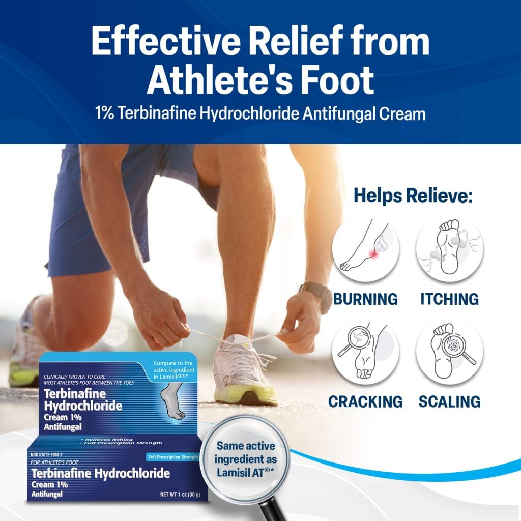 TARO Terbinafine Hydrochloride antifungal Cream 1% - Athletes Foot Cream Extra Strength - FENGGESTORE20