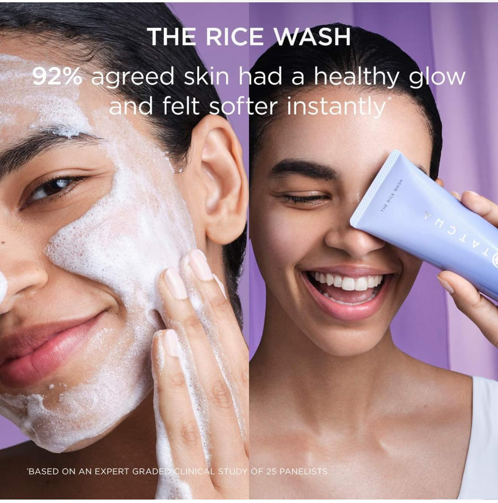 TATCHA The Rice Wash | Soft Cream Facial Cleanser Washes Away Buildup Without Stripping Skin For A Soft, Luminous Complexion | 4 oz - FENGGESTORE20