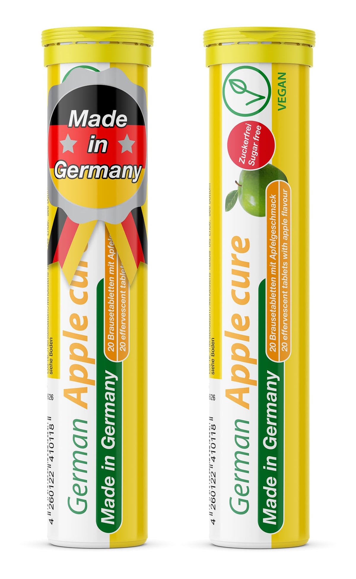 T&D German Apple Cure - 40 Vegan Drink Effervescent Tablets - Apple Flavor - Made in Germany - FENGGESTORE20