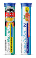 T&D German Elektrolyt Mix - 40 Fizzy Effervescent Tabelts - Orangeflavour - Sugarfree - Made in Germany - FENGGESTORE20