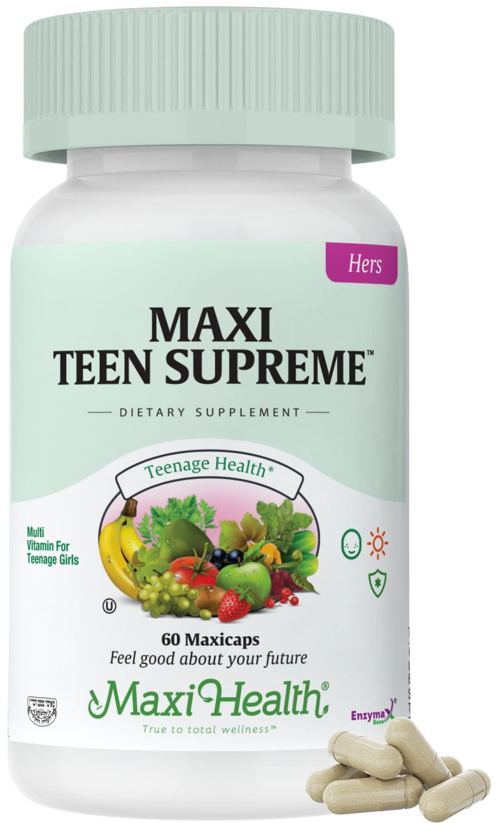 Teen Vitamins for Girls 12-17 - Teen Multivitamin Supreme with D3, Iron, Calcium, Biotin, Digestive Enzymes – Teenager Girl Multi Vitamins for Energy, - FENGGESTORE20