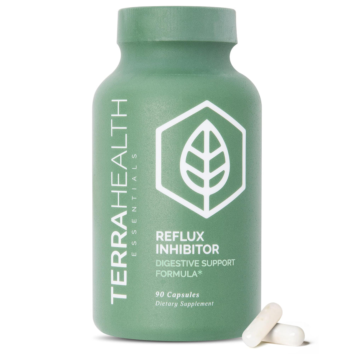 Terra Health Essentials Reflux Inhibitor - Digestive Supplement for Stomach Comfort, Acid Balance & Nutrient Absorption - Betaine HCL with Pepsin - FENGGESTORE20