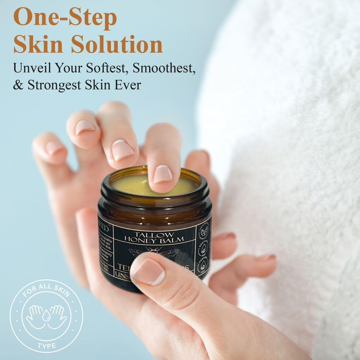 Terra Lotus - Organic Grass-Fed Beef Tallow Balm with Raw Honey - Moisturizing Cream - FENGGESTORE20