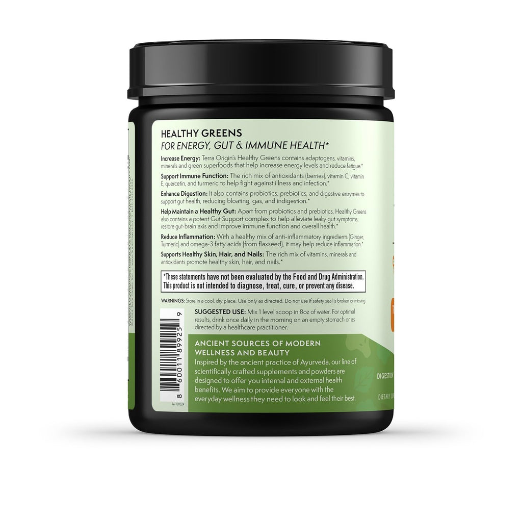 TERRA ORIGIN Healthy Greens Powder Supplement | Superfood Digestive Enzyme & Probiotic Blends | Immune, Gut, and Digestive Support for Women - FENGGESTORE20