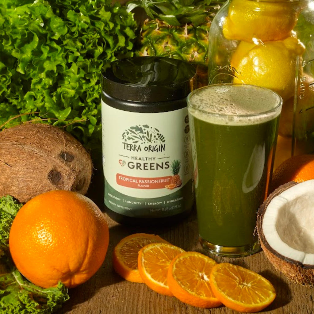 TERRA ORIGIN Healthy Greens Powder Supplement | Superfood Digestive Enzyme & Probiotic Blends | Immune, Gut, and Digestive Support for Women - FENGGESTORE20