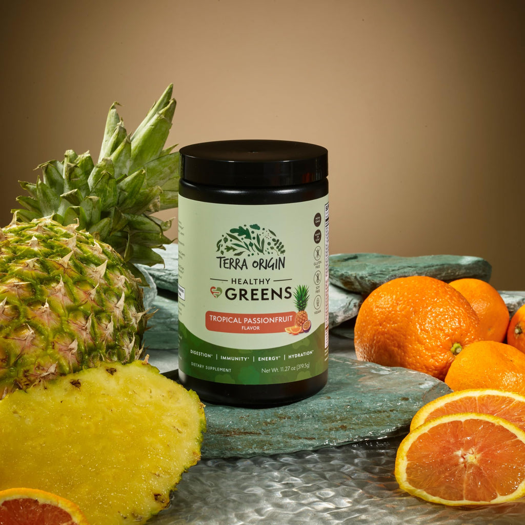 TERRA ORIGIN Healthy Greens Powder Supplement | Superfood Digestive Enzyme & Probiotic Blends | Immune, Gut, and Digestive Support for Women - FENGGESTORE20