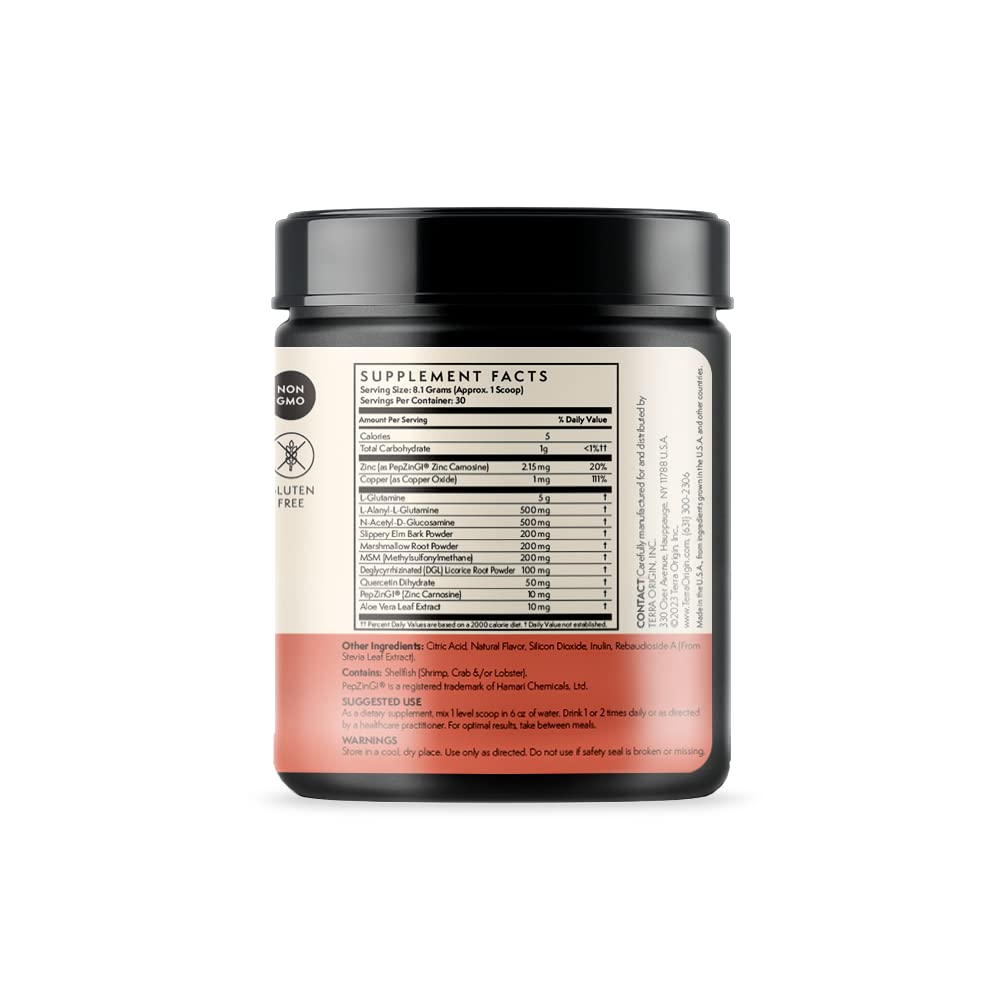 TERRA ORIGIN Healthy Gut Watermelon | 30-Servings with L-Glutamine, Zinc, Glucosamine, Slippery Elm Bark, Marshmallow Root and More! - FENGGESTORE20