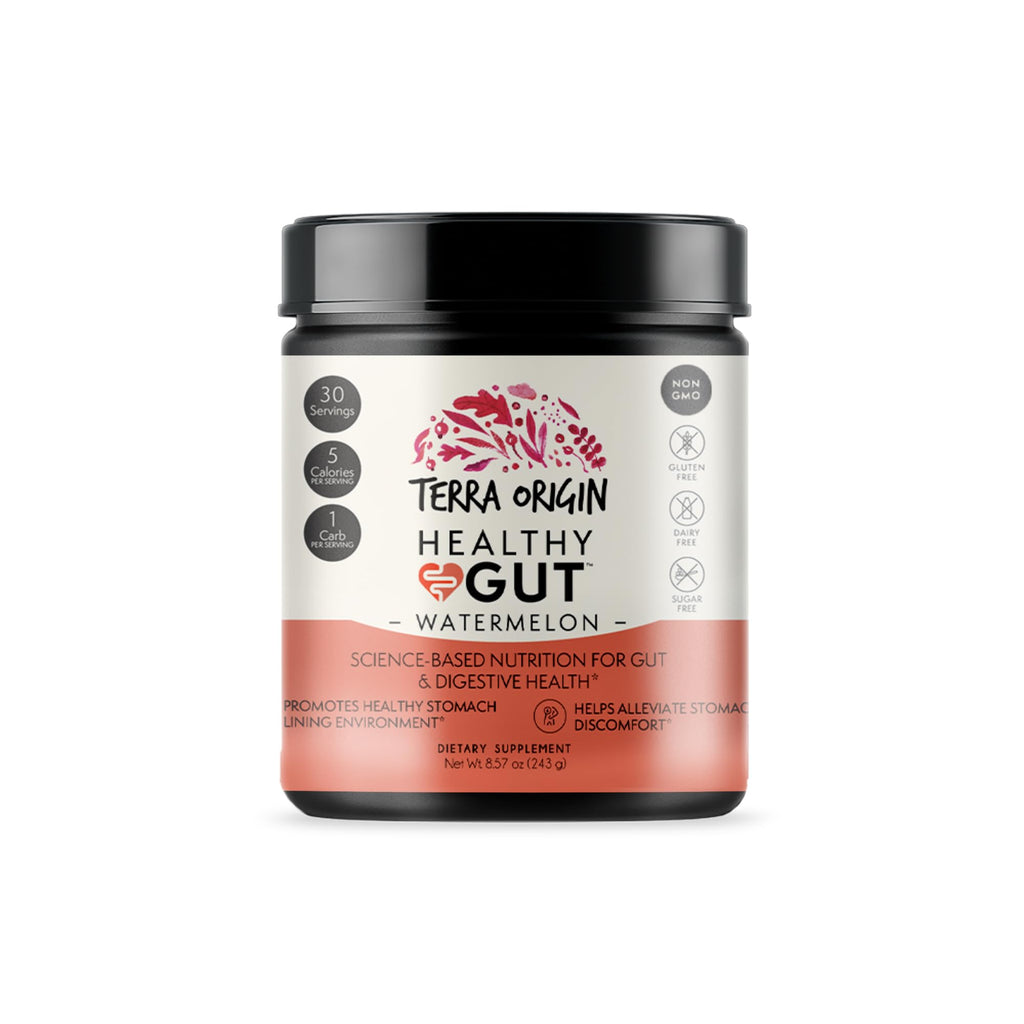 TERRA ORIGIN Healthy Gut Watermelon | 30-Servings with L-Glutamine, Zinc, Glucosamine, Slippery Elm Bark, Marshmallow Root and More! - FENGGESTORE20