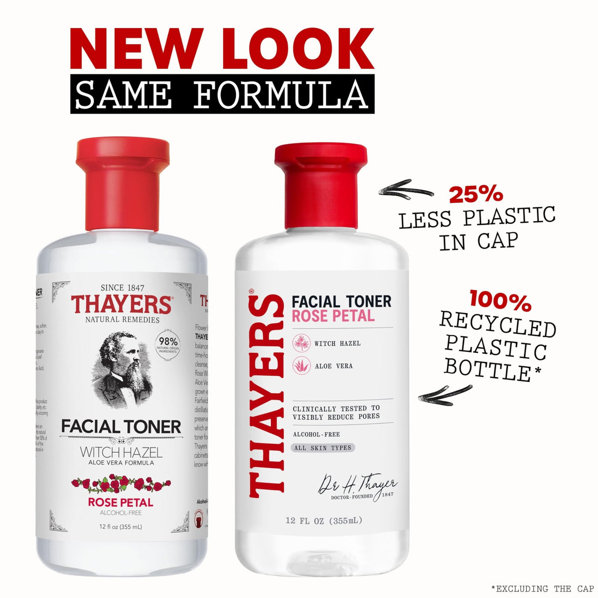 THAYERS Alcohol-Free Rose Petal Witch Hazel Facial Toner for Glowing Skin, Soothing - FENGGESTORE20