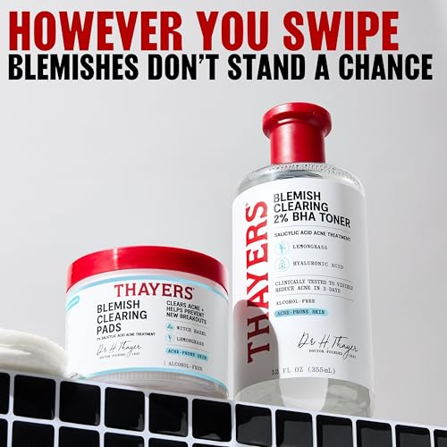 Thayers Blemish Clearing Acne Pads, Salicylic Acid Acne Treatment for Face, Pore Reducing, Exfoliating - FENGGESTORE20