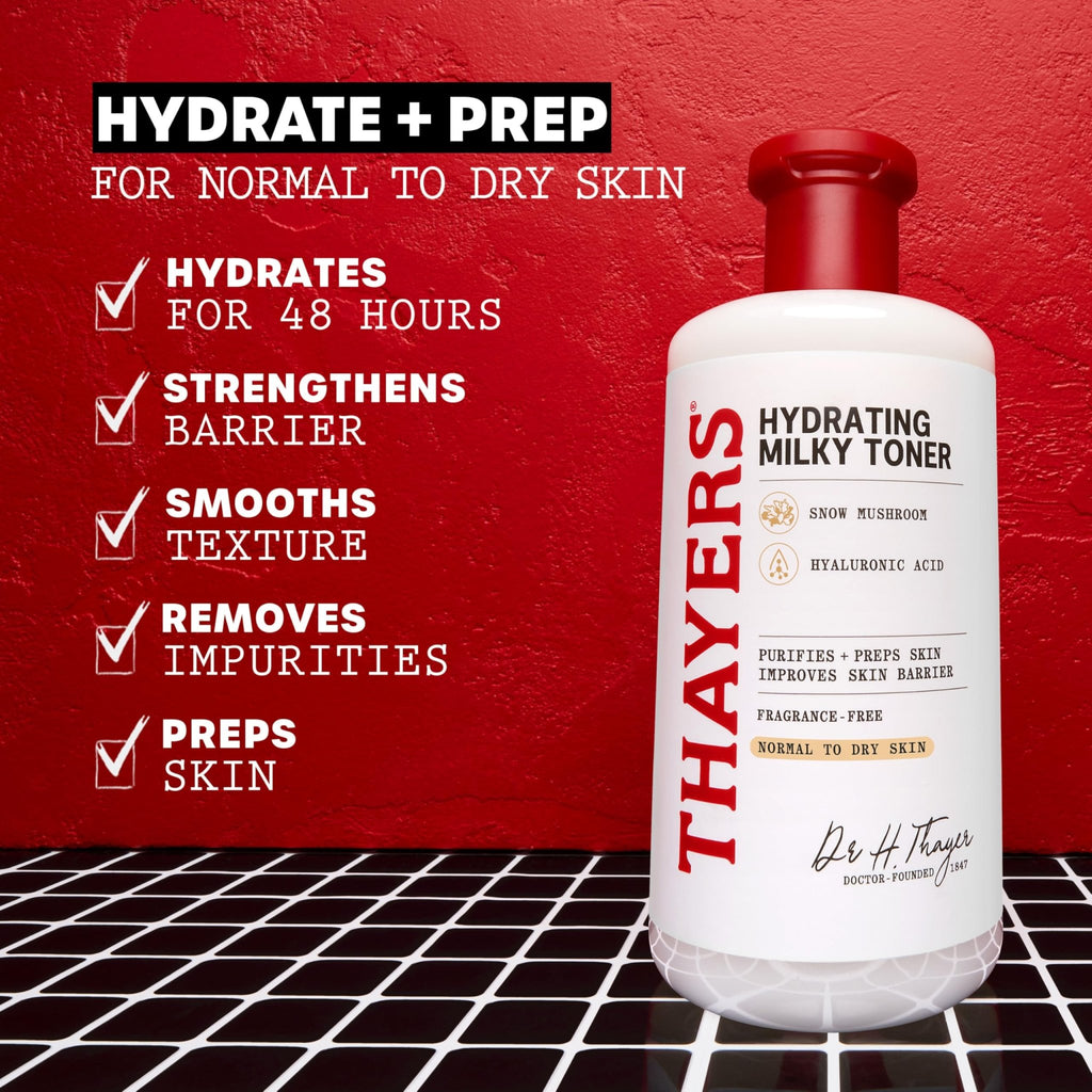 THAYERS Milky Face Toner Skin Care with Snow Mushroom Tremella and Hyaluronic Acid - FENGGESTORE20