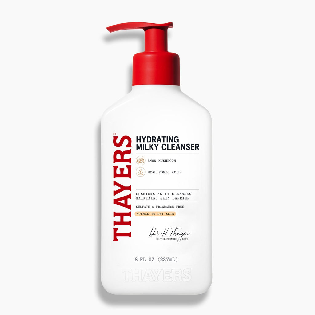 Thayers Milky Hydrating Face Cleanser with Snow Mushroom and Hyaluronic Acid, Dermatologist Recommended Gentle Facial Wash and Hydrating Skincare - FENGGESTORE20