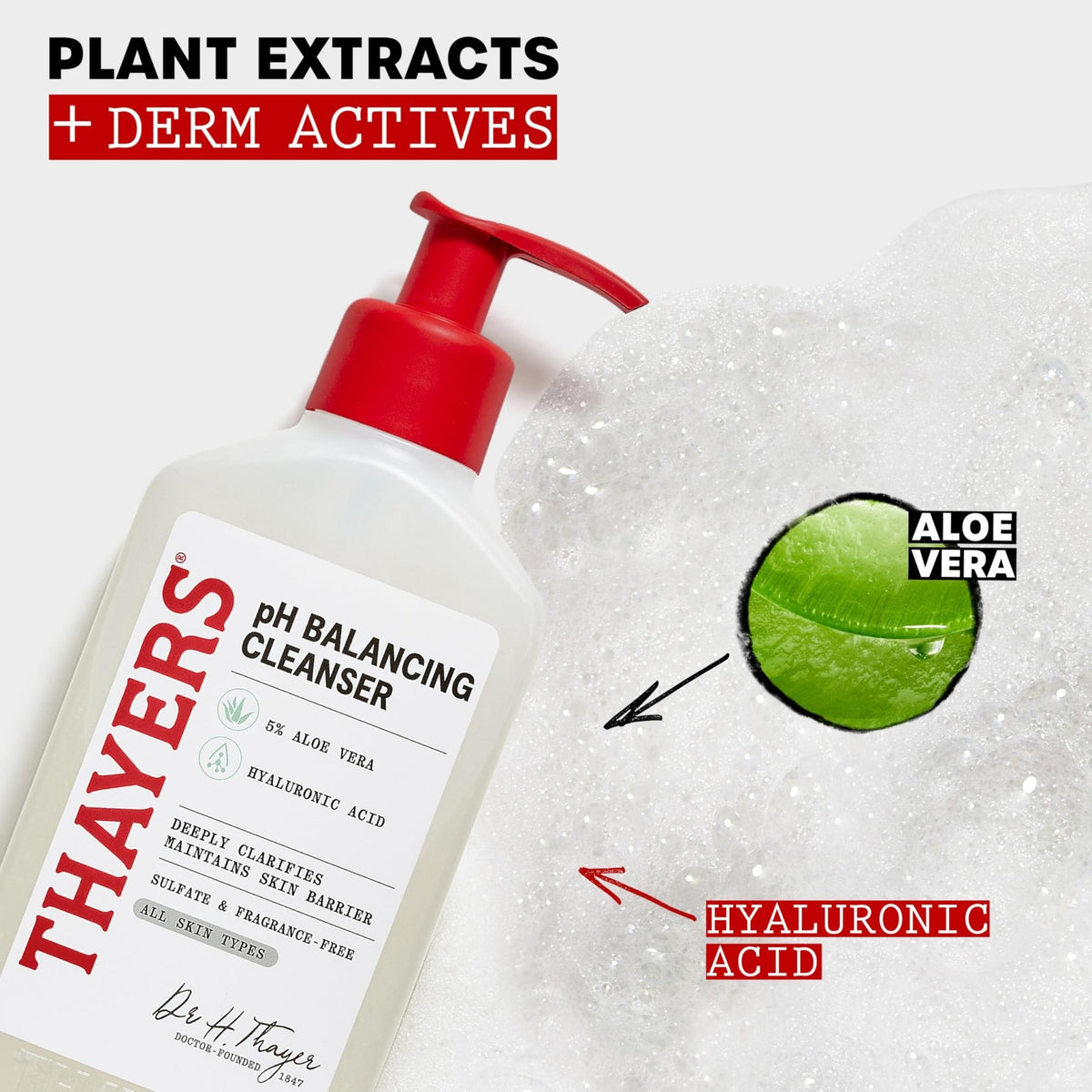 THAYERS pH Balancing Daily Cleanser, Face Wash with Aloe Vera, Gentle and Hydrating Skin Care for Dry, Oily, or Acne Prone Skin, 8 FL Oz. - FENGGESTORE20