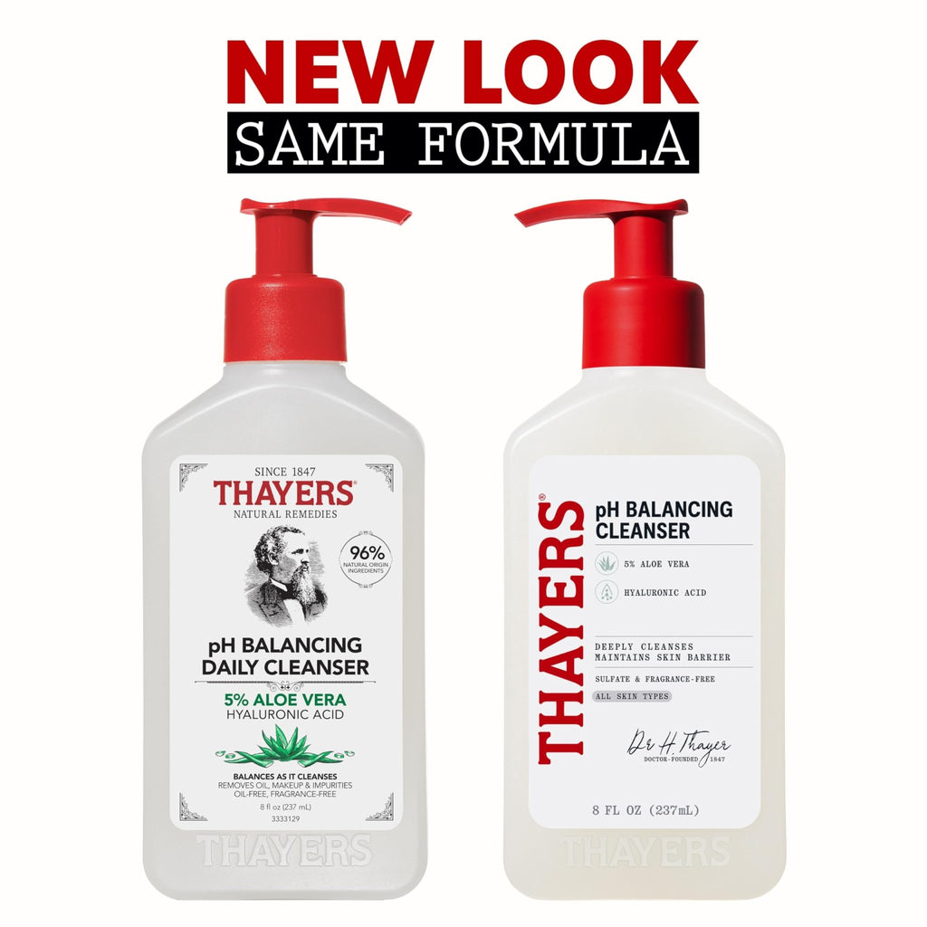 THAYERS pH Balancing Daily Cleanser, Face Wash with Aloe Vera, Gentle and Hydrating Skin Care for Dry, Oily, or Acne Prone Skin, 8 FL Oz. - FENGGESTORE20