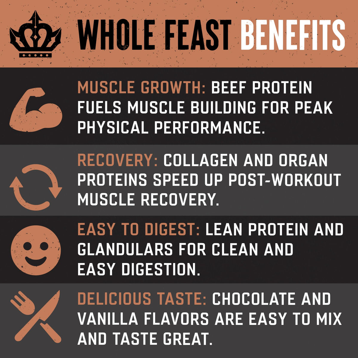 The Fittest Whole Feast Beef Protein Powder - Milk Chocolate - Grass Fed Nose to Tail Carnivore Blend Including Liver, Colostrum and Whole Bone - BCAAs - 14g Collagen, 21g Total Protein - FENGGESTORE20