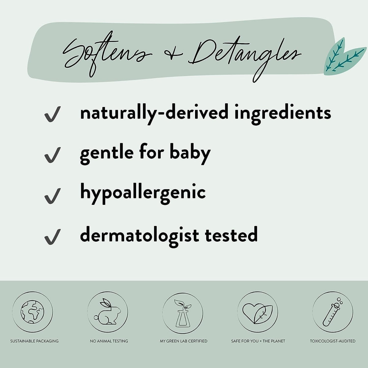 The Honest Company Conditioning Hair Detangler, Tear-Free, Hypoallergenic, Leave-In Conditioner and Fortifying Spray - FENGGESTORE20