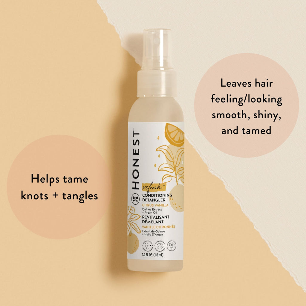 The Honest Company Conditioning Hair Detangler, Tear-Free, Hypoallergenic, Leave-In Conditioner and Fortifying Spray - FENGGESTORE20
