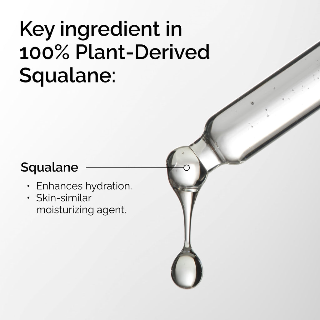 The Ordinary 100% Plant-Derived Squalane, for Skin and Hair, Lightweight Hydration, and Moisture Barrier Support, 1 Fl Oz - FENGGESTORE20
