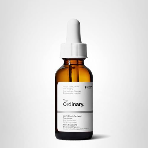 The Ordinary 100% Plant-Derived Squalane, for Skin and Hair, Lightweight Hydration, and Moisture Barrier Support, 1 Fl Oz - FENGGESTORE20