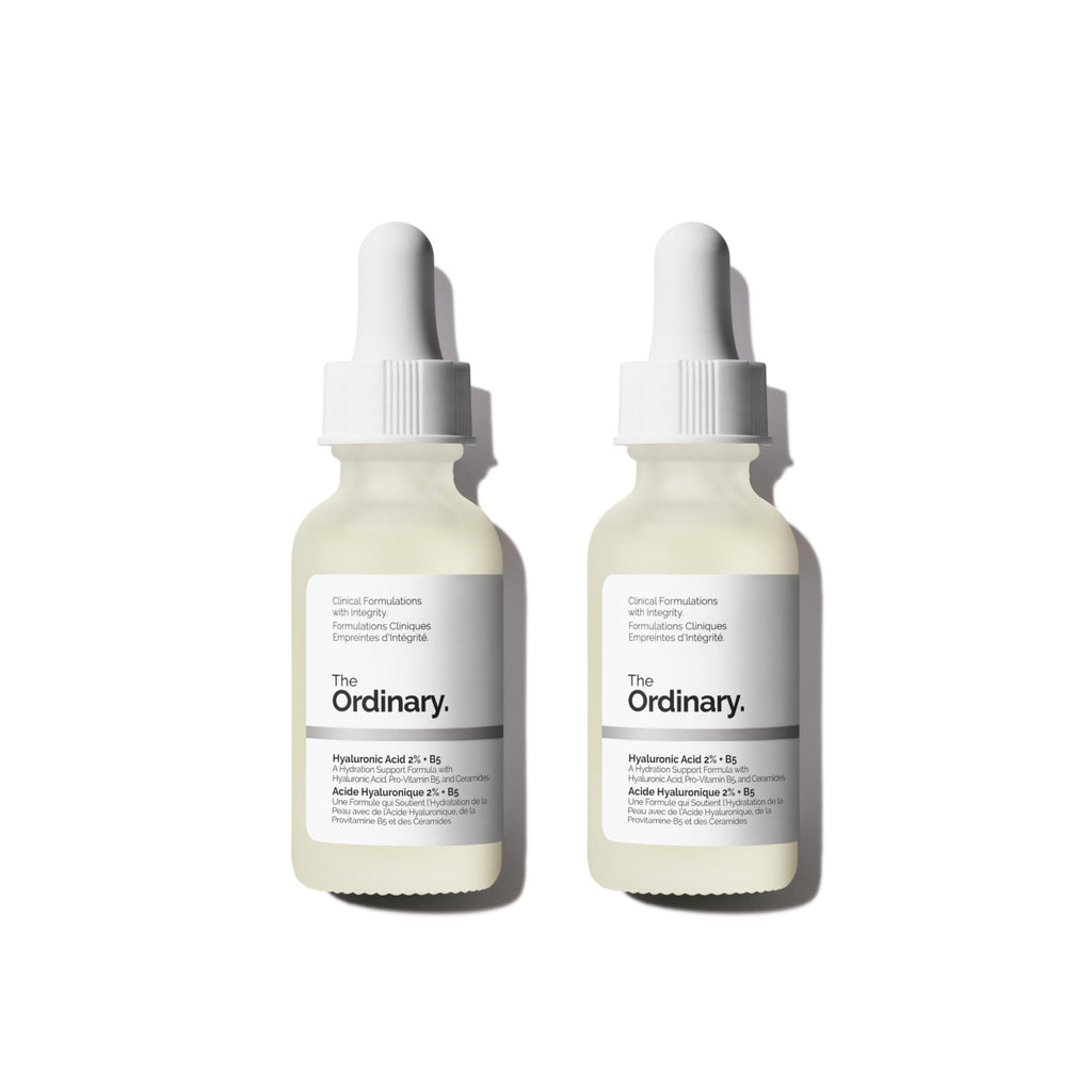 The Ordinary Hyaluronic Acid 2% + B5 (with Ceramides), Multi-Depth Hydration Serum for Plumper, Smoother Skin, 1 Fl Oz (Pack of 2) - FENGGESTORE20