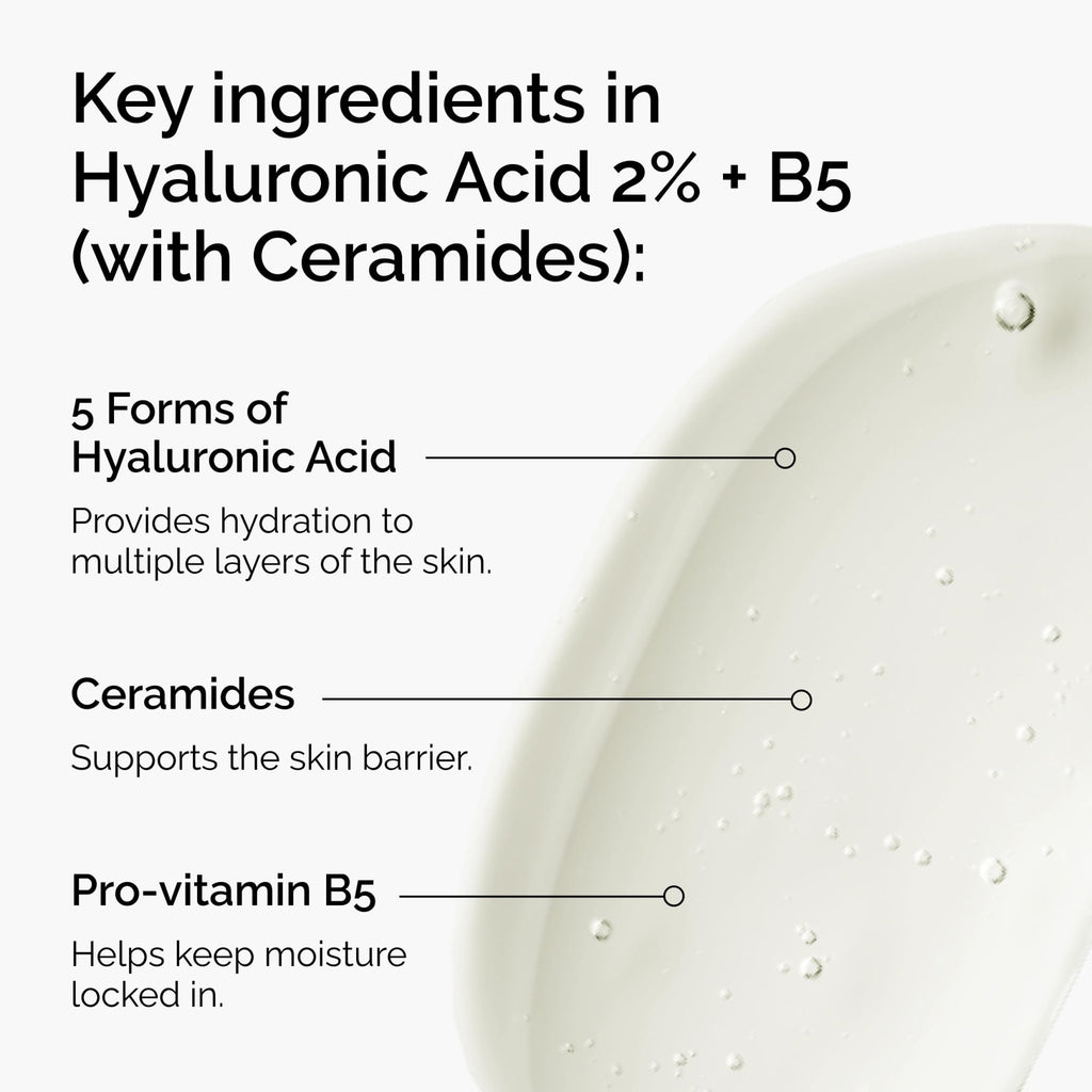 The Ordinary Hyaluronic Acid 2% + B5 (with Ceramides), Multi-Depth Hydration Serum for Plumper, Smoother Skin, 1 Fl Oz (Pack of 2) - FENGGESTORE20