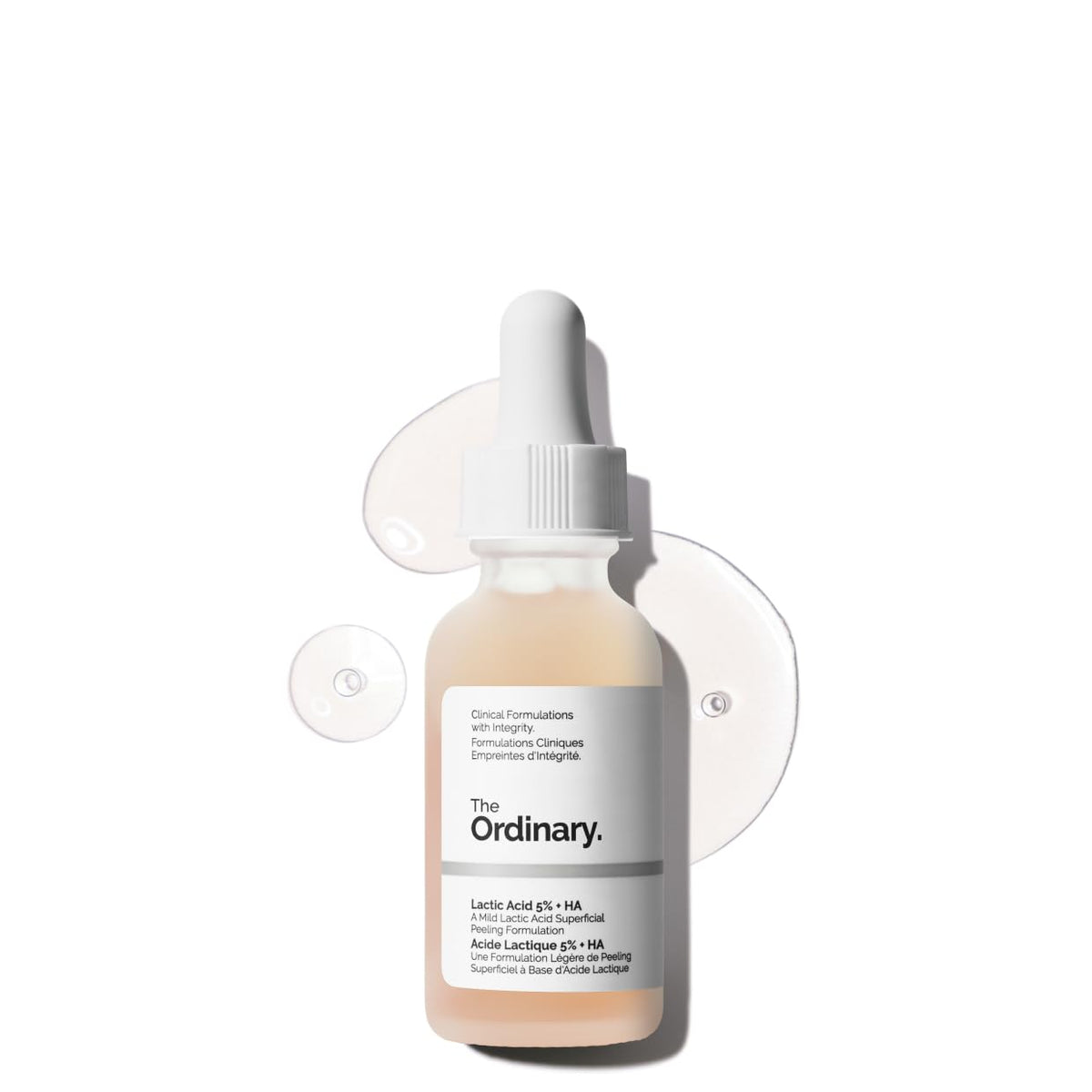 The Ordinary Lactic Acid 5% + Hyaluronic Acid 2%, Gentle Exfoliating Serum for Smoother Skin, 1 Fl Oz - FENGGESTORE20