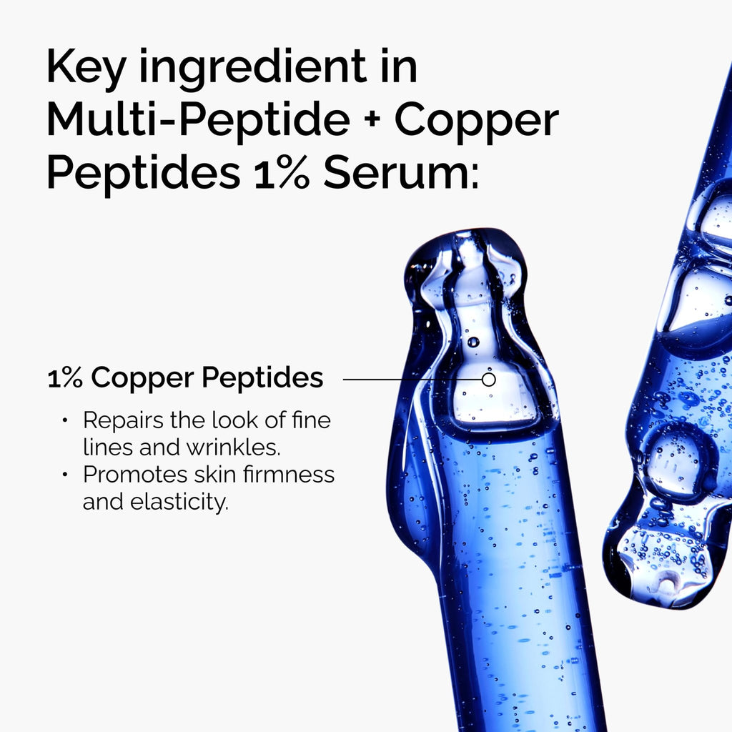 The Ordinary Multi-Peptide + Copper Peptides 1%, GHK-Cu Anti-Aging Serum for Fine Lines and Skin Elasticity, 1 Fl Oz - FENGGESTORE20