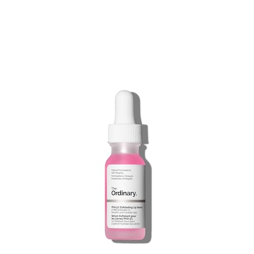 The Ordinary PHA 5% Exfoliating Lip Serum, Hydrating Overnight Lip Exfoliator Treatment, 0.5 Fl Oz - FENGGESTORE20