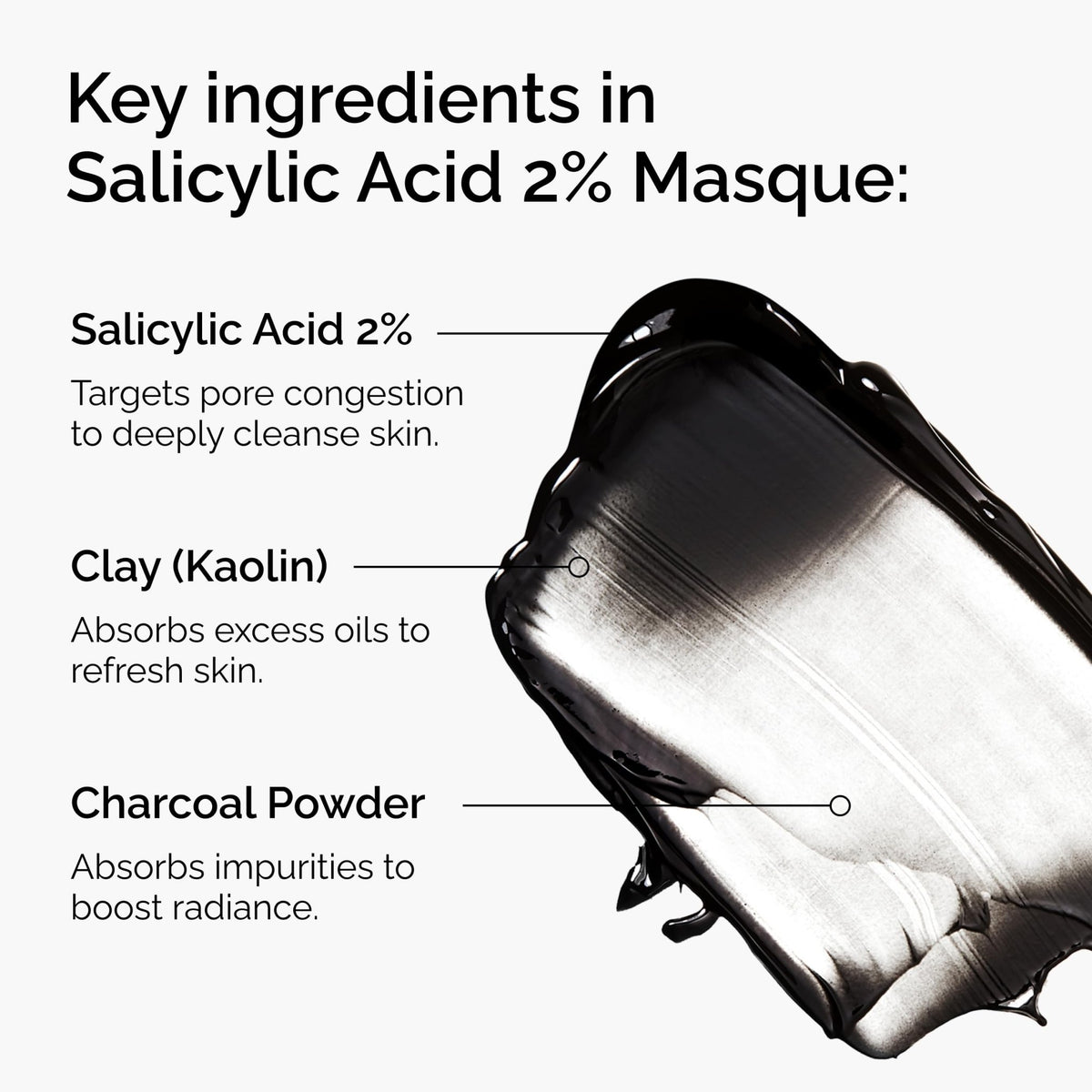 The Ordinary Salicylic Acid 2% Masque, Clarifying Charcoal & Clay Mask for Blemish-Prone Skin, 1.7 Fl Oz - FENGGESTORE20