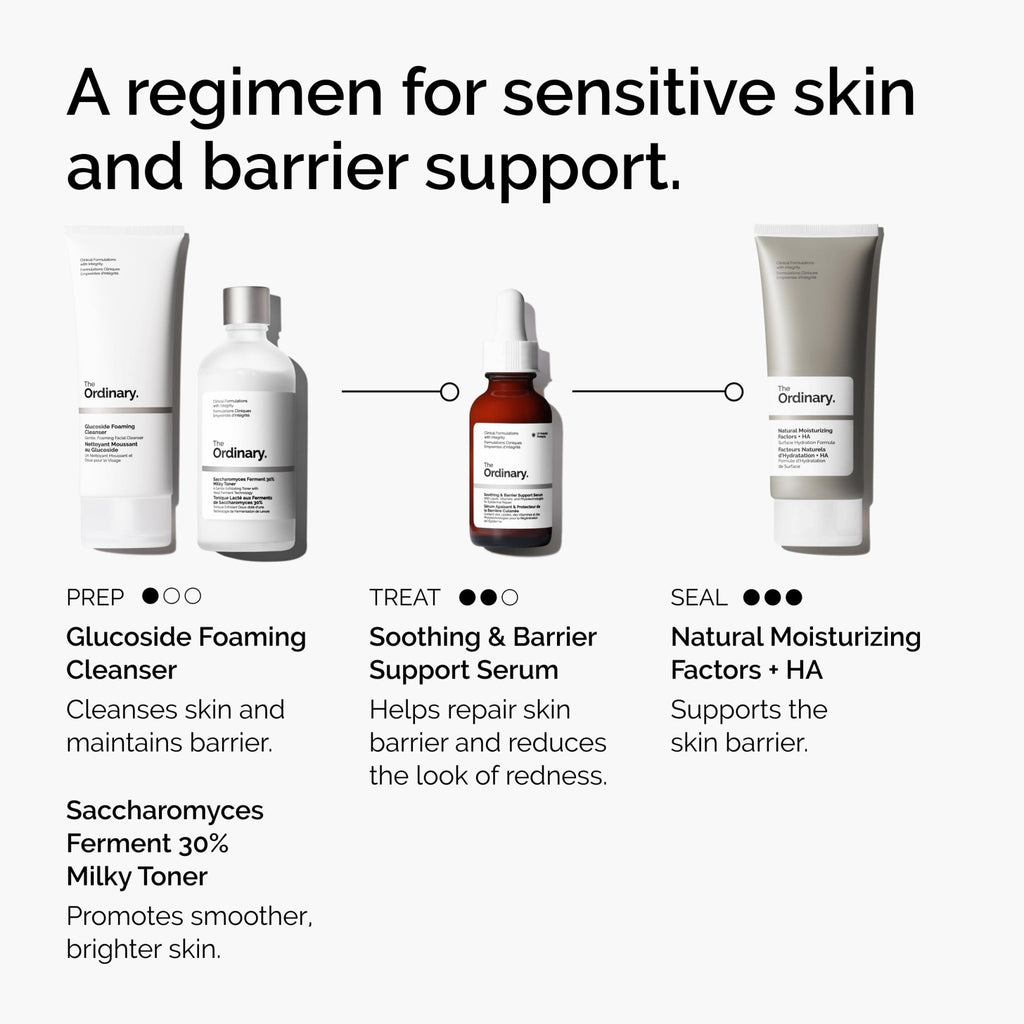 The Ordinary Soothing & Barrier Support Serum, Redness-Reducing & Hydrating Solution for Skin Barrier Recovery, 1 Fl Oz - FENGGESTORE20
