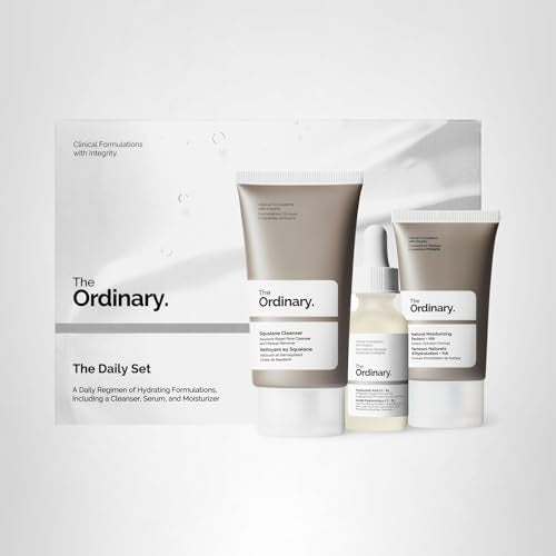 The Ordinary The Daily Set, Daily Skincare Routine with Squalane Cleanser, Hyaluronic Acid 2% + B5, and Natural Moisturizing Factors + HA | Skin Care Set - FENGGESTORE20
