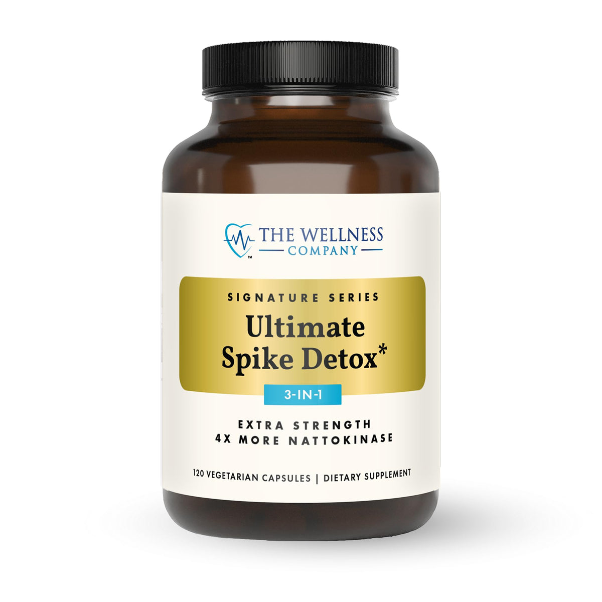 The Wellness Company Ultimate Spike Detox – Dr. McCullough Designed - 3-in-1 Nattokinase, Turmeric, & Bromelain Extra Strength | 120ct (1 Month Supply) - FENGGESTORE20
