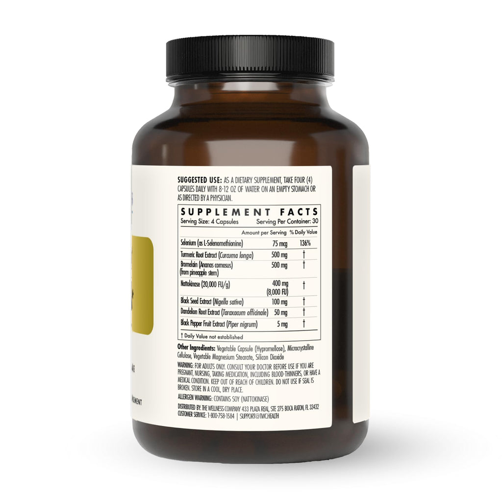 The Wellness Company Ultimate Spike Detox – Dr. McCullough Designed - 3-in-1 Nattokinase, Turmeric, & Bromelain Extra Strength | 120ct (1 Month Supply) - FENGGESTORE20