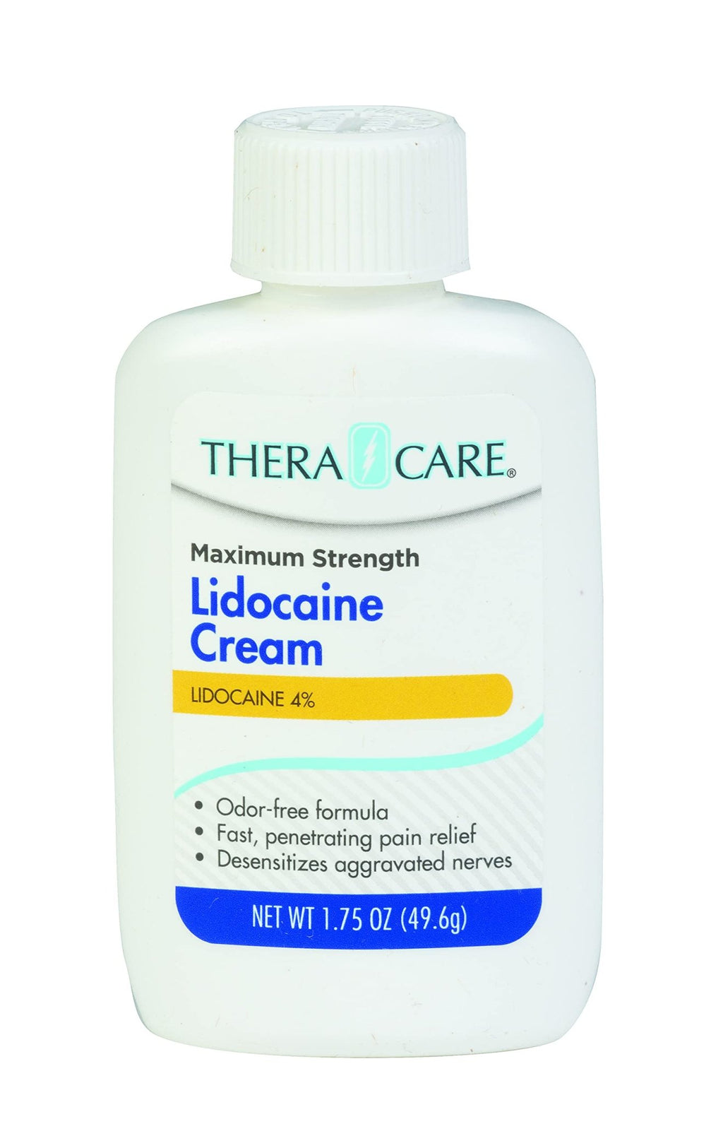 TheraCare Maximum Strength OTC Lidocaine Cream | Numbs Away Pain | Long-Lasting Relief | Non-Greasy | 1.75 Oz - FENGGESTORE20