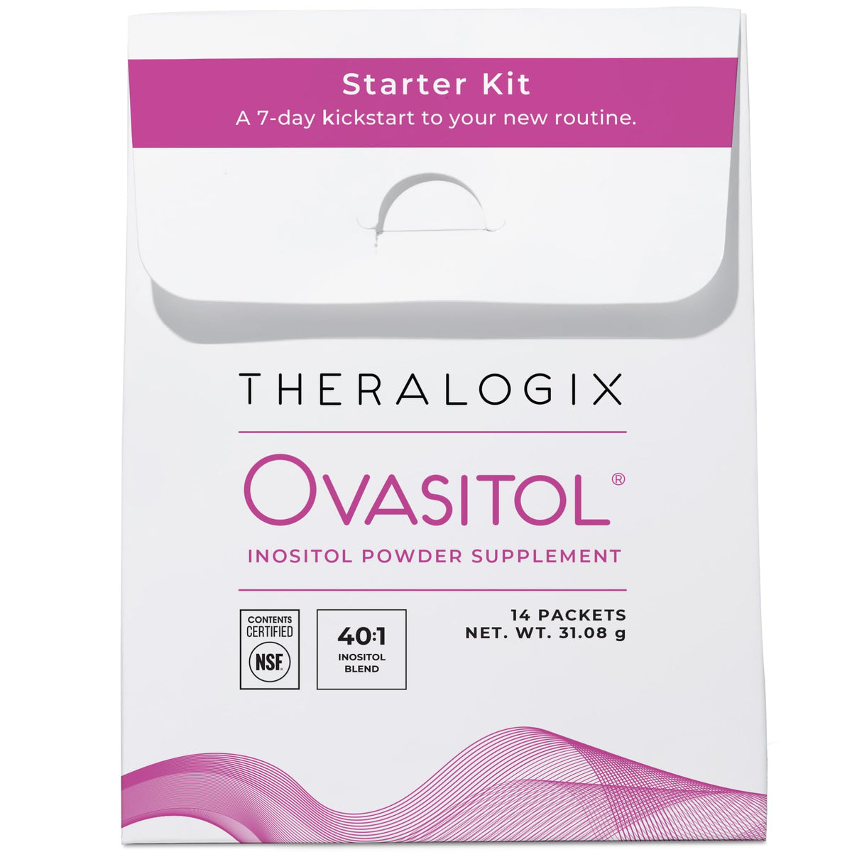 Theralogix Ovasitol Inositol Powder – 7-Day Starter Kit | Premium Inositol Supplement for Women | 40:1 Ratio Myo & D-Chiro Inositol - FENGGESTORE20
