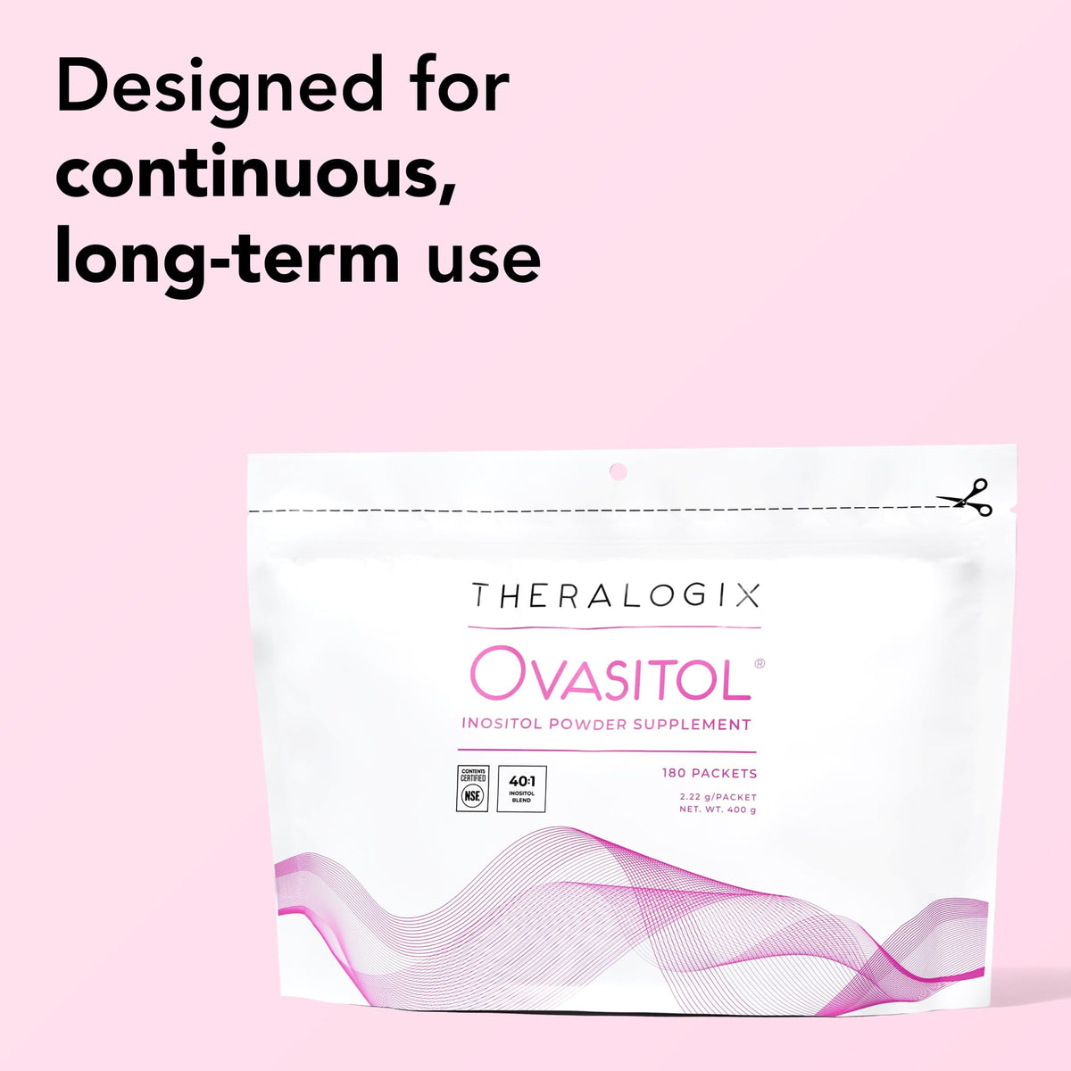 Theralogix Ovasitol Inositol Powder Packets - 90-Day Supply - Myo-Inositol & D-Chiro Inositol for Hormone Balance & Ovarian Function Support - FENGGESTORE20